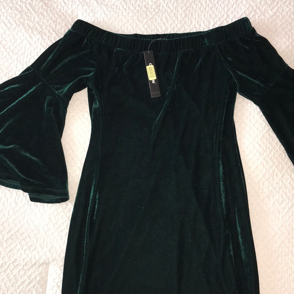 Gianni Bini Velvet Off the Shoulder Dress